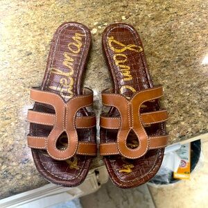 Sam Edelman Bondi Brown Leather Sandals Sz 7